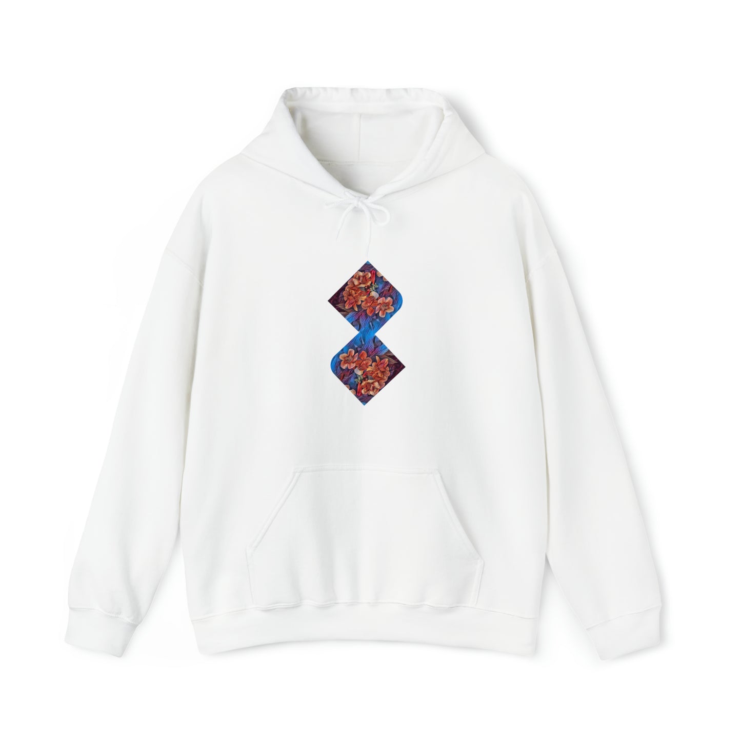 Unisex  Hooded Sweatshirt with Psychedelic Flower design