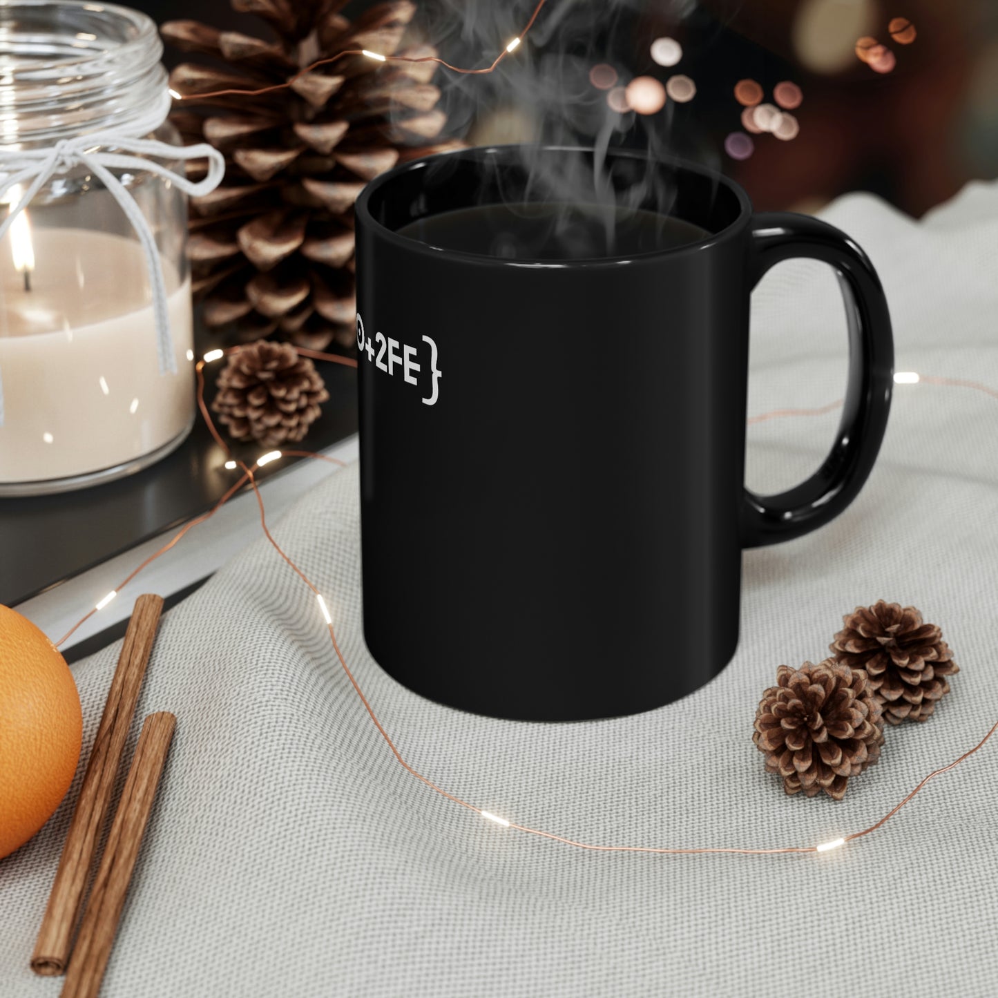 Behind every successful person, stands the formula of coffee on a 11oz Black Mug!