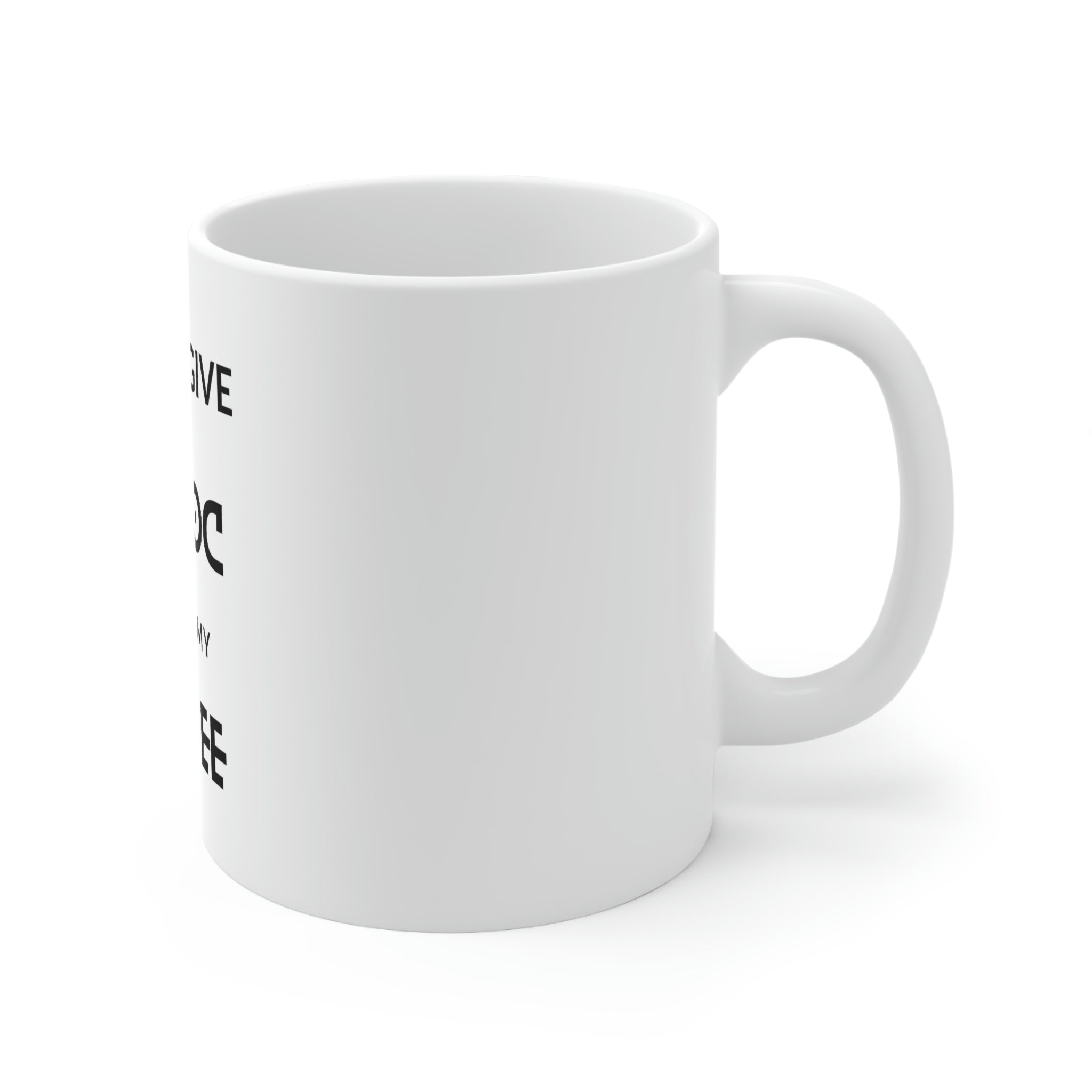 Custom White Ceramic Coffee Mug – 11oz