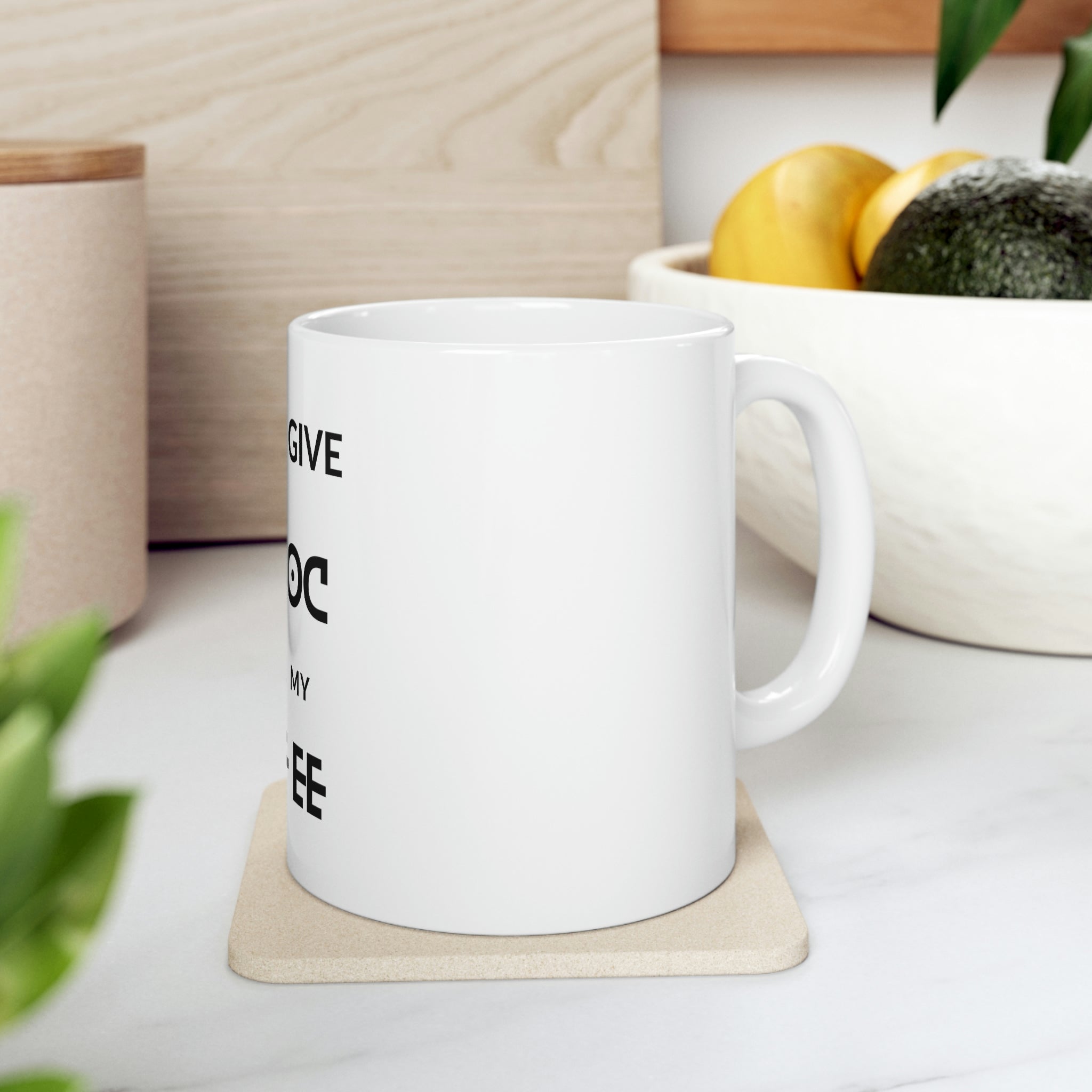 Custom White Ceramic Coffee Mug – 11oz