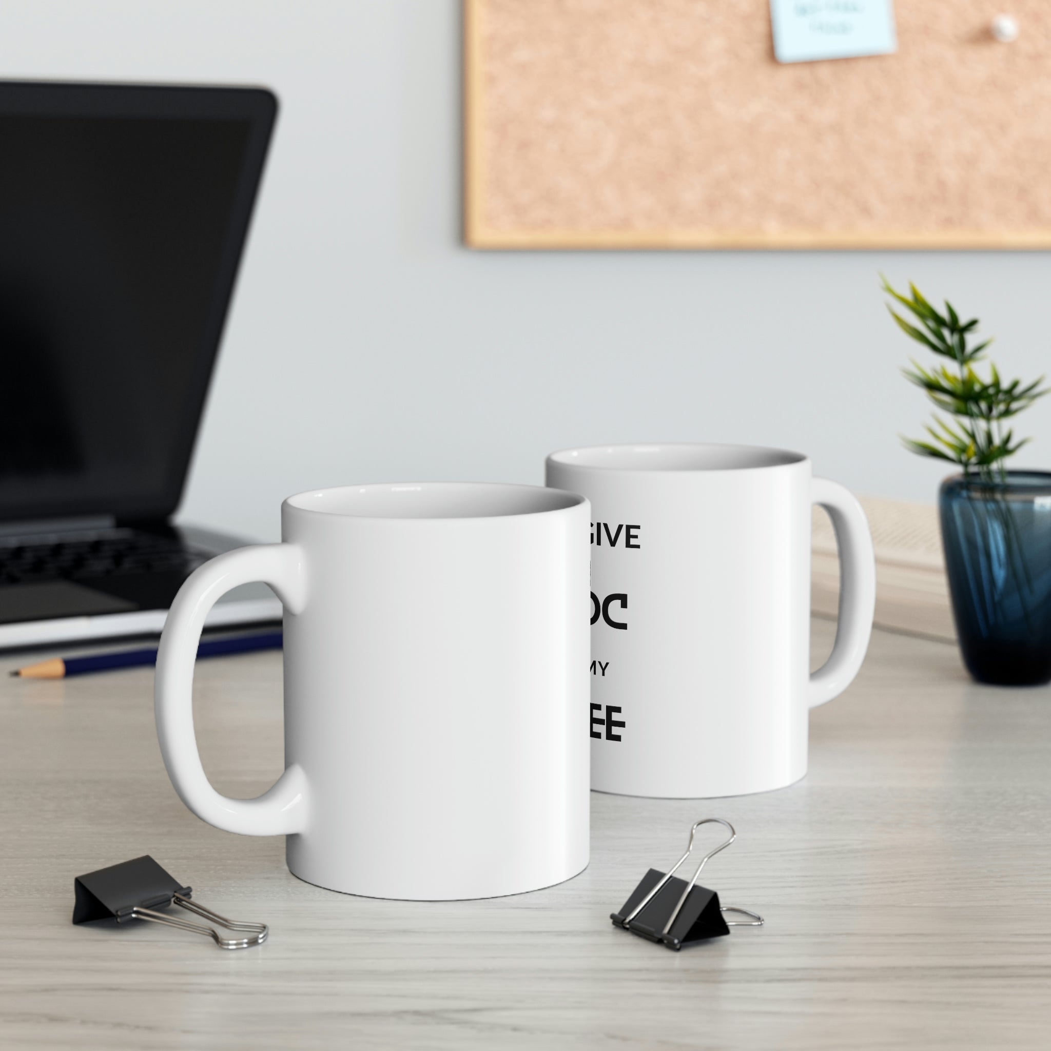 Custom White Ceramic Coffee Mug – 11oz