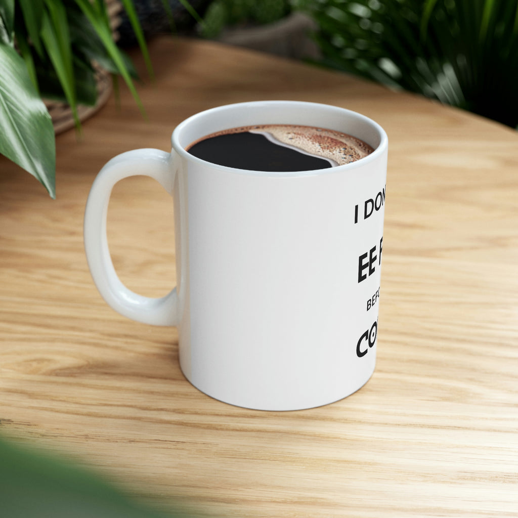 Custom White Ceramic Coffee Mug – 11oz