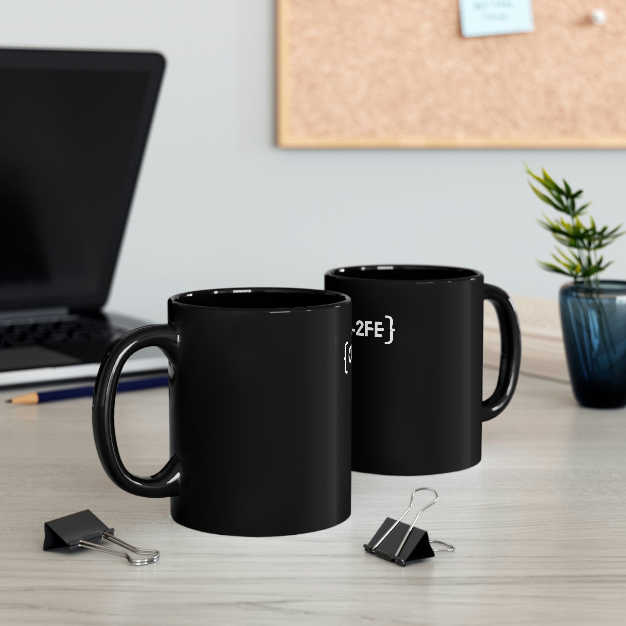 Ceramic CO+2FE 11oz Black Mug!